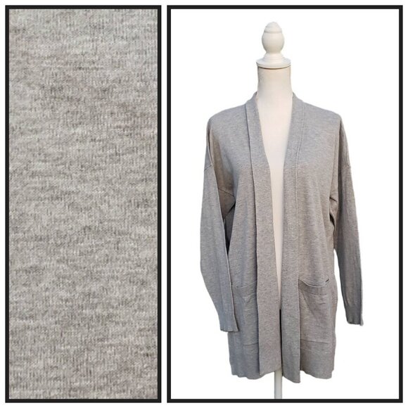 Chaps Sweaters - Chaps Gray Open Front Cardigan Size L NWT